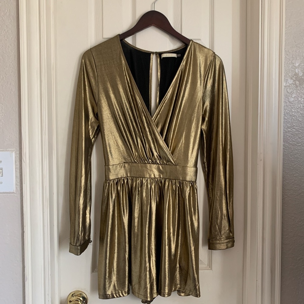 Gold vintage style romper